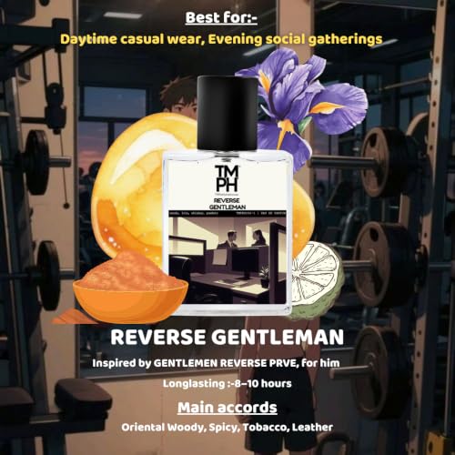 Image of TMPerfumehouse Reverseman EDP for Men | Warm, Rich & Long Lasting Perfume Spray | Woody, Iris & Powdery Fragrance | Luxury Gift for Him | TMPH | 50ml