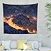Produktbild O5KFD&8 Forest Mountain Range Sunrise Volcano Dawn Dusk Landscape Musterdruck Wandteppich schön übergroß Dekor für fotografischen Hintergrund - für Mitarbeiter Geschenke White 200x150cm