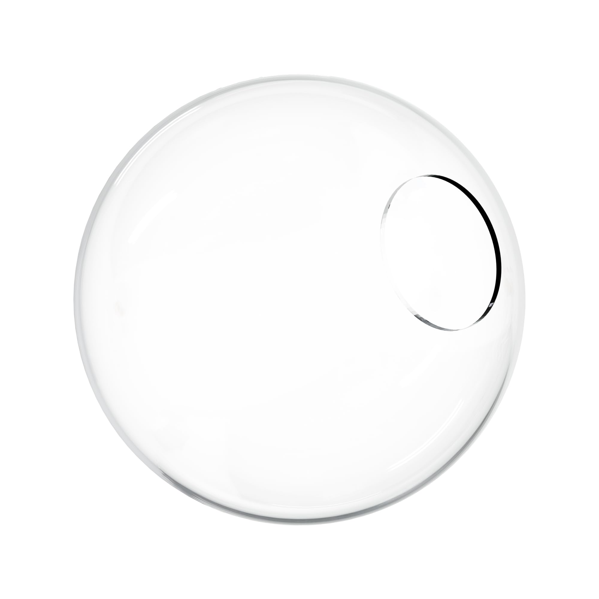 KASTLITE 18" Clear Acrylic Lamp Post Globe, 5.25" Neckless Opening, USA