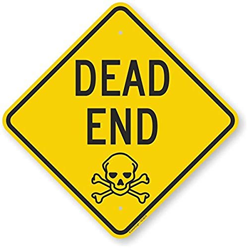 Panneau de signalisation Dead End réfléchissant 3M résistant aux intempéries