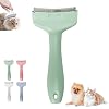 V-Tooth Deshedding Comb - Pet Hair Removal Tool, Tooth Deshedding Comb for Pets, 1.1 Mm V-Tooth, Dog & Cat Grooming Brush for Shedding Green, Large