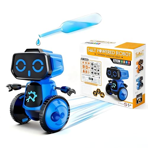 STEM Salt Water Robot Kit, No Battery, DIY,Eco-Friendly,5+（Blue）