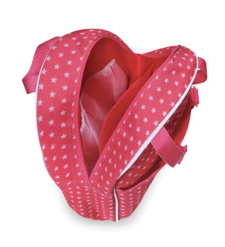 Badger Basket Doll Travel Backpack for Dolls - Stylish, Durable Carrying Case with Clear Storage Pockets - Best for On-the-Go Play and Doll Accessories - Design in Pink & White Stars4