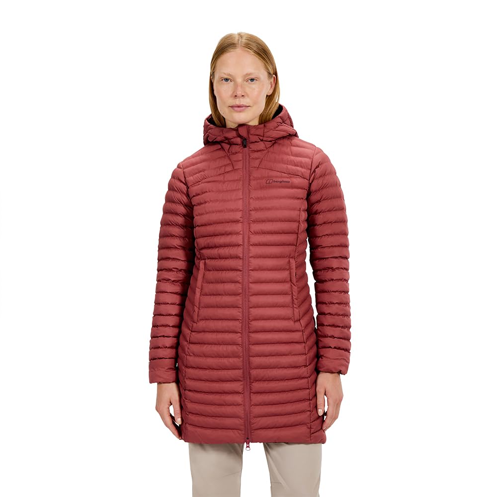 Berghaus Women's Nula Synthetic Insulation Padded Warm Jacket | Durable Design | Water Resistant | Puffer Insulated Jacket, Red, 14