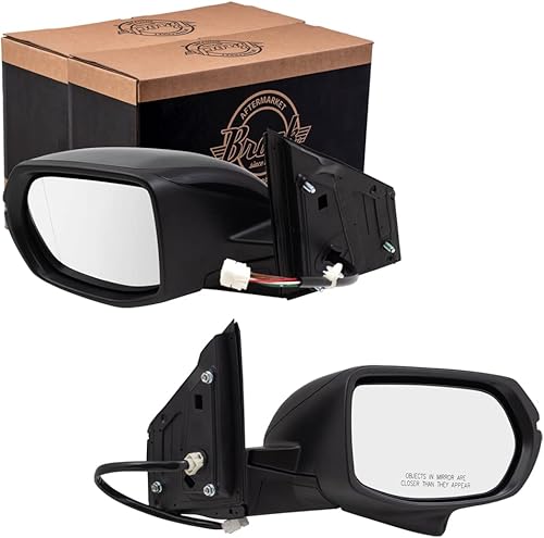 Brock Par de espejos retrovisores eléctricos de repuesto compatibles con CR-V 76258-T1W-A21 2015-2016 76208-T1W-A21 76258T1WA21 76208T1WA21