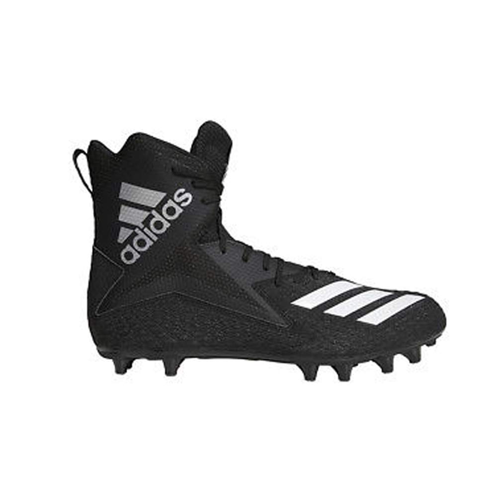 adidas Men's Freak High Wide Football Cleats (12.5 Black/White/Black)