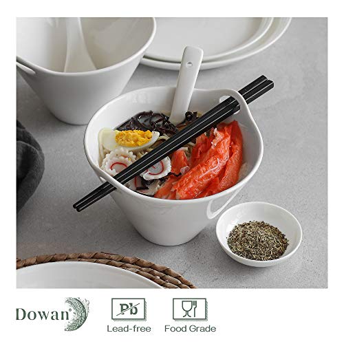 Dowan Ramen Bowl Set, Japanese Ramen Noodle Bowls With Chopsticks And Spoons, 20 Ounce Deep Pho Bowl, Dishwasher & Microwave Safe, Set Of 2, White #TOP3
