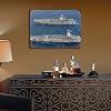 Gynaver USS Gerald R. Ford (CVN-78) And USS Harry S. Truman (CVN-75) Aircraft Carrier Military Vintage Sublime Tin Painting Wall Poster Metal Sign Wall Decor Style 30x40cm #4