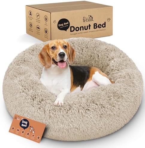 Donut Dog Bed - Premium Comfort for Anxi...