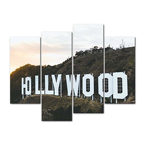 Hollywood-Wandkunst, 4-teilig, Gemälde auf Leinwand Cover