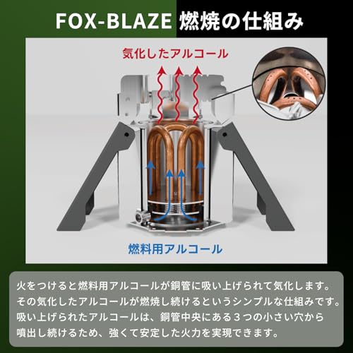 FUTURE FOX FOX-BLAZE （フォックスブレイズ） 五徳付き アルコールバーナー の商品画像 6