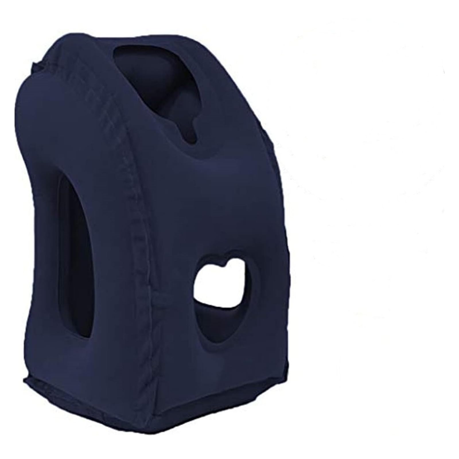Almohada de viaje inflable y soporte para la cabeza portátil. Almohada multiuso para el cuello de la barbilla para avión, entrenamiento, oficina, hogar, camping y dormir al aire libre (azul)
