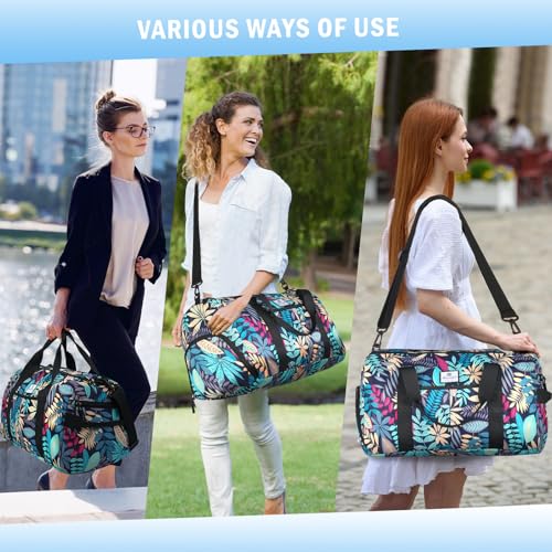 Sac de sport bleu avec compartiment chaussures voyage