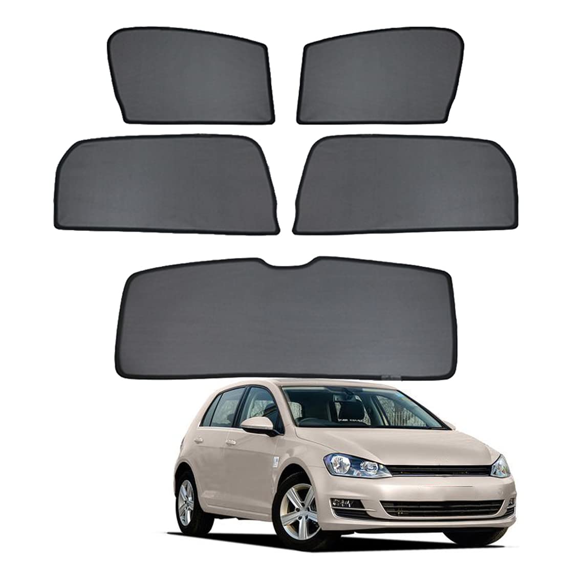 GCcv Car Window Shade For Kids Side Window Sun Shade For Golf 7 Mk7 2013-2020 Magnetic Curtain Sun UV Protection Covers For Baby Sleeping Auto Accessories,5PCS