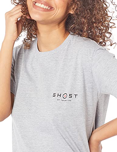 Camiseta Ghost of Tsushima Katana Jin Color, Unissex, Sony Playstation, Mescla Carvão P