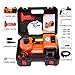 YWMLFZ 12V 5Ton Car Electric Hydraulic Floor Jack, Tire Inflator Pump and LED Flashlight 3 in 1 Set with Safe Hammer
