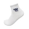 White Flower Cotton Ankle Socks Printed Shape for Boys-White-6Year