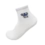 White Flower Cotton Ankle Socks Printed Shape for Boys-White-6Year