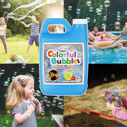 Lulu Home 2 Packs Bubble Concentrated Solution, 2 L/ 67.6 OZ Bubble Refill Solution for Kids Bubble Machine, Giant Bubble Wand, Bubble Blower, Halloween/Birthday Party Favors - Up to 5 Gallons