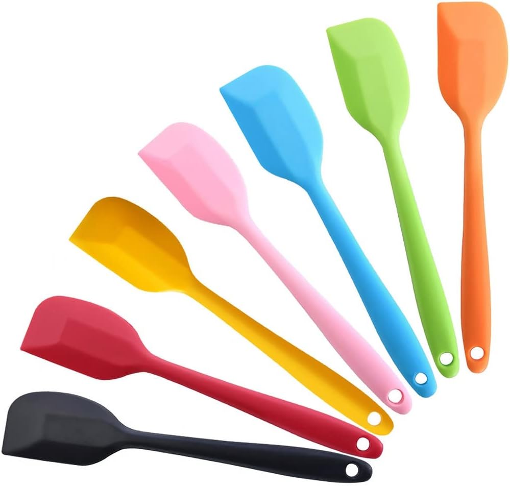 Multiple Color Silicone Baking Spatula Heat-Resistant Non-stick Utensils Non-deformable Soft Baking Spatula(C)