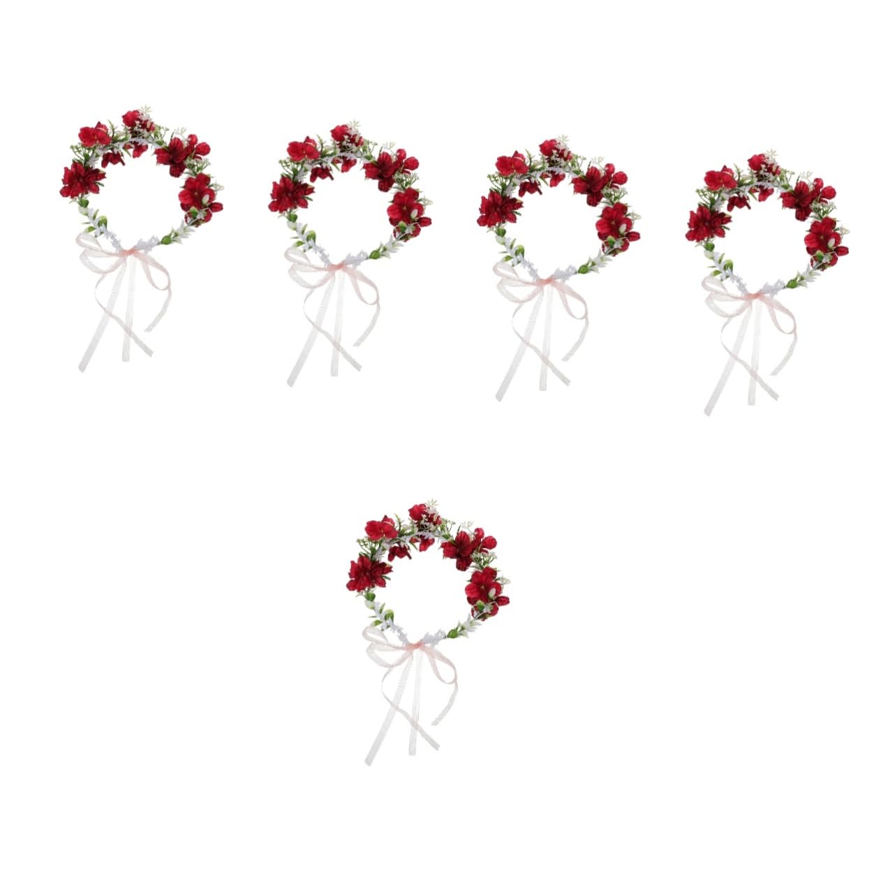 SOIMISS 5st Kranz Tiara Blumengirlande Haarschmuck Für Damen Haarband Blumenkranz-stirnband Blumenstirnband Künstliche Blumenkrone Haarschmuck Mit Blumen Stirnband Stoffblumen