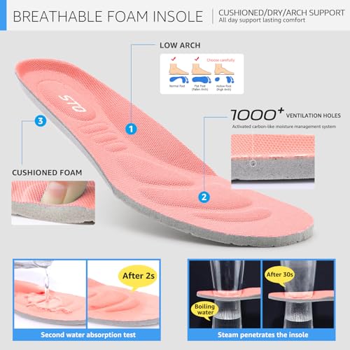 Image of STQ Womens Water Resistant Walking Shoes with Arch Support Athletic Tennis Sneakers