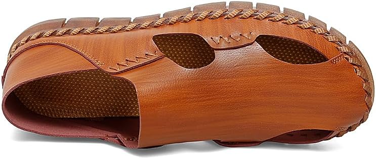 Men's Sandals Out Beach fisherman Shoes Leather Slip On Low-top Summer