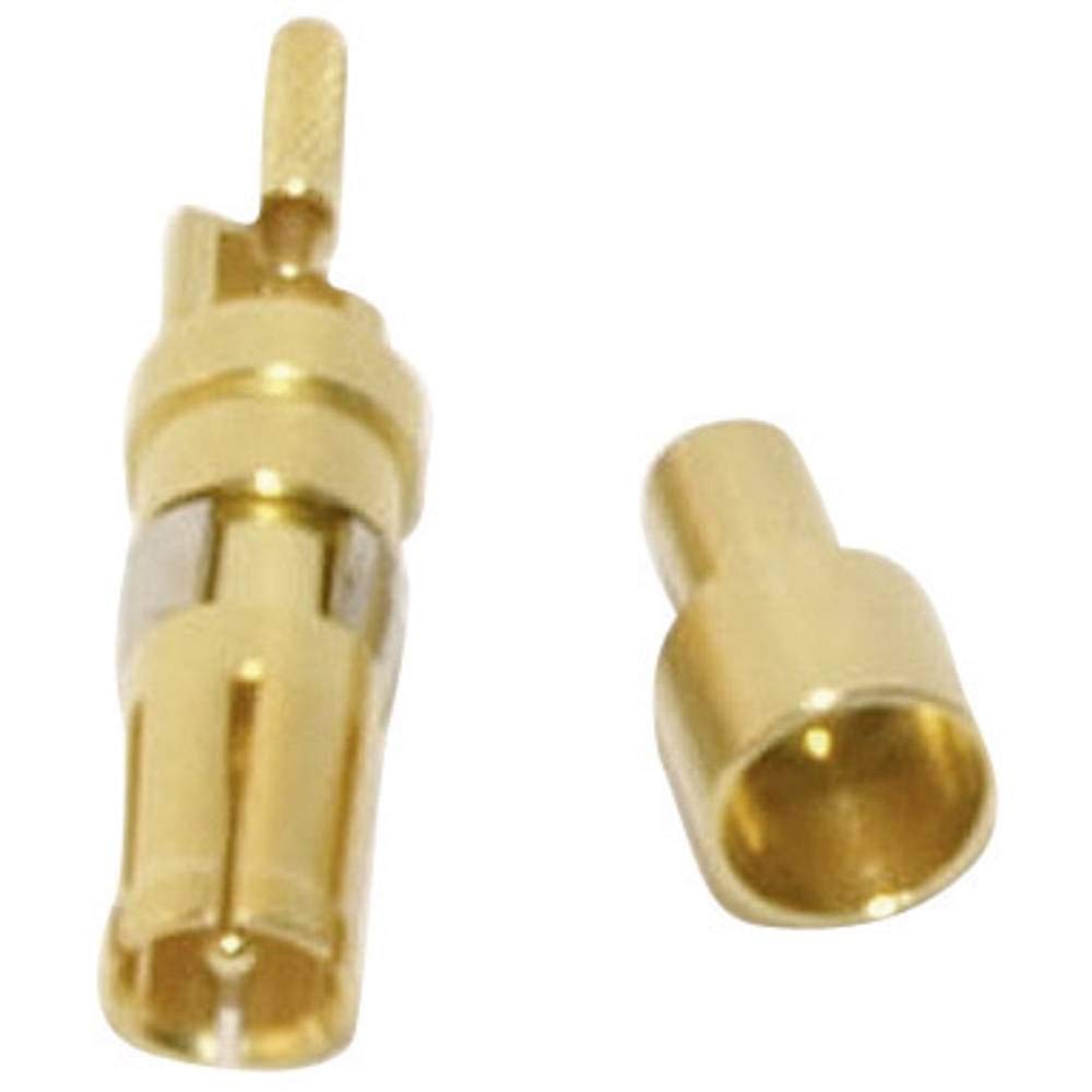 CONEC 132J20029X 50-Ohm Solder/Crimp Coaxial Contact Socket W/Gold Finish, Qty-3
