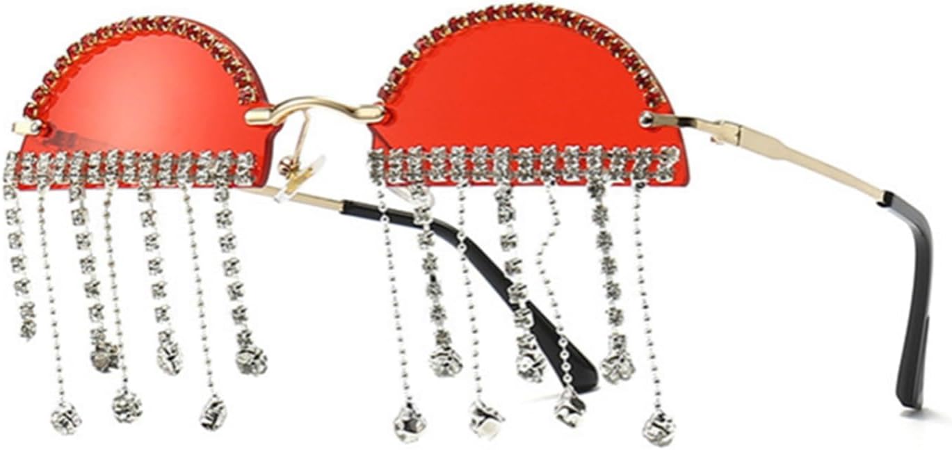 Birthday Glasses for Women Diamonds Hanging Chain Sunglasses Women Street Eyewear Party Party