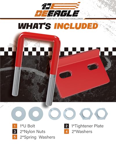 Image of DEEAGLE Hitch Tightener Anti Rattle Stabilizer for 1.25 inch to 2 inch Trailer Hitches Reduce Movement On Hitch Mount Cargo Carrier Bike Rack Boat, RV Accessories, Red