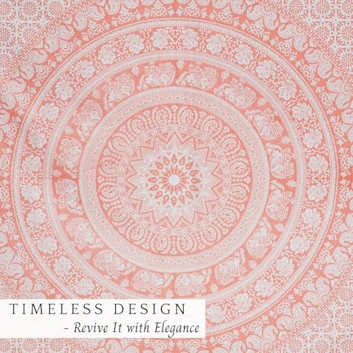 Image of Craft Trade 30x40 Inches Psychedelic Pink Cotton Mandala Ombre Wall Hanging Tapestry