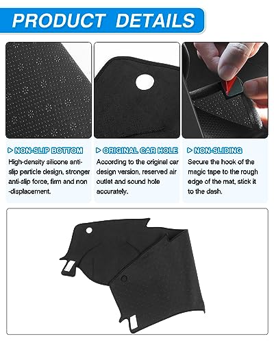 Cartist Dashboard Cover Custom Fit for Nissan Sentra 2020 2021 2022 2023 2024 2025 Accessories Dash Cover Mat Pad Non-Slip Pad Carpet Anti-Glare - Thumbnail 4