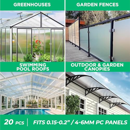 Profilés en U polycarbonate serre plaque double paroi x20 - 4