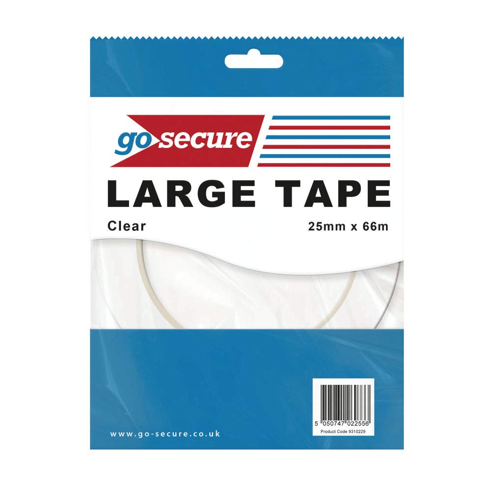 GoSecure Large Tape 25mmx66m Clear (24 Pack) PB02299