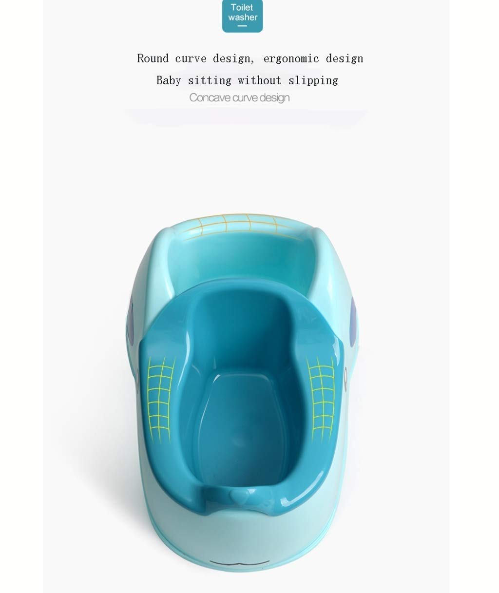 Toilettentrainer, Töpferstuhl für Jungen & Mädchen, Abnehmbarer Abfallbecher, Multifunktions-WC-Urinal Spülen Furz Artefakt, weiß (Color : Blue)