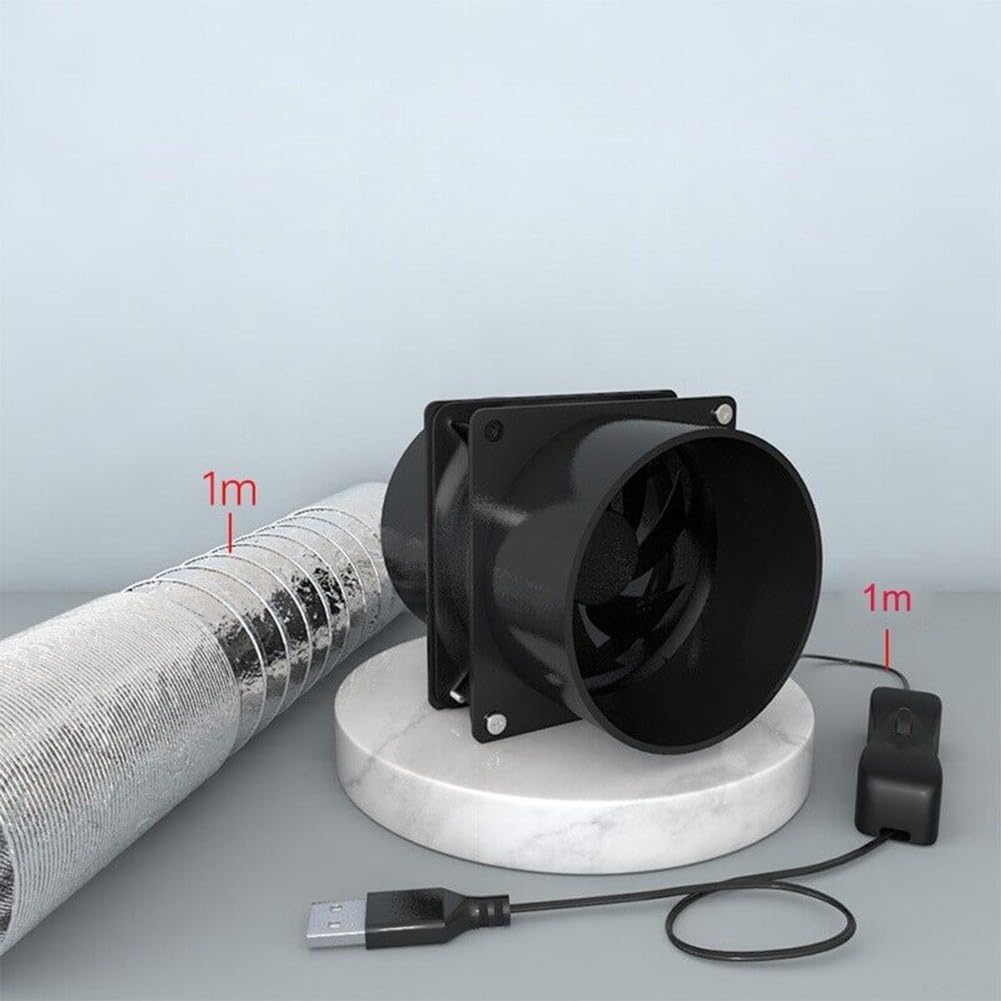 Solder Fume Extractor Fan Solder Smoke Absorber Remover for Solder Wood Burner & Air Circulation, USB Solder Smoke Absorber ESD Fume Extractor Fan (Fan plus 1m tubo)