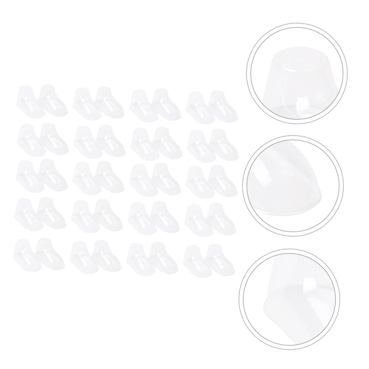 TOPBATHY 100 Stück Transparente Kinderschuhstützen aus Pvc für Babysocken und Kleinkinderschuhe Einfacher Sockenhalter zur Schuhverlängerung und Knittervermeidung