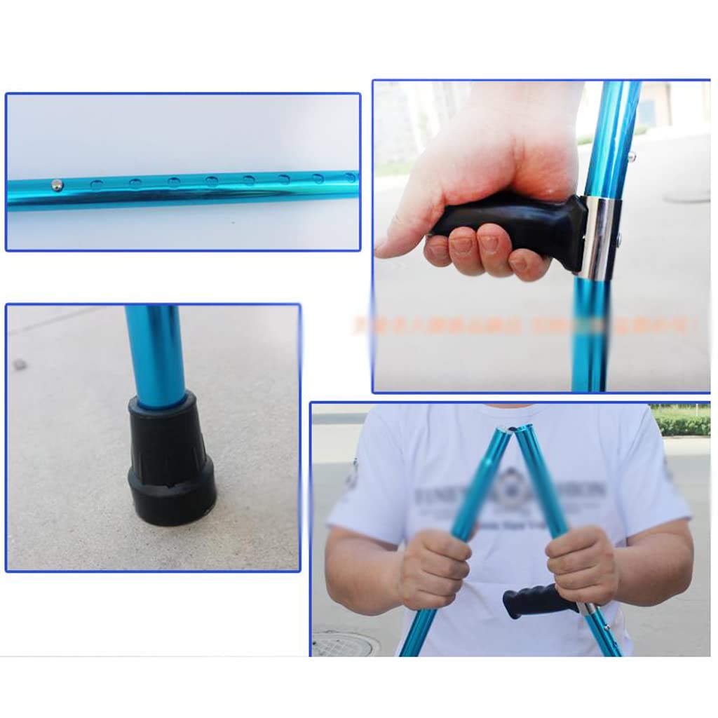 Stampelle Stampelle Pieghevoli Stampelle Regolabili con Comoda Maniglia per Anziani Stampelle per Camminare con disabilità e disabilità fisiche