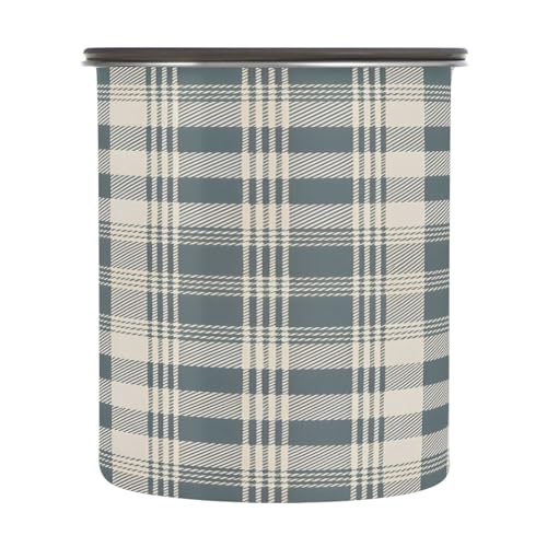 Envase de café hermético azul retro de acero inoxidable 30 oz