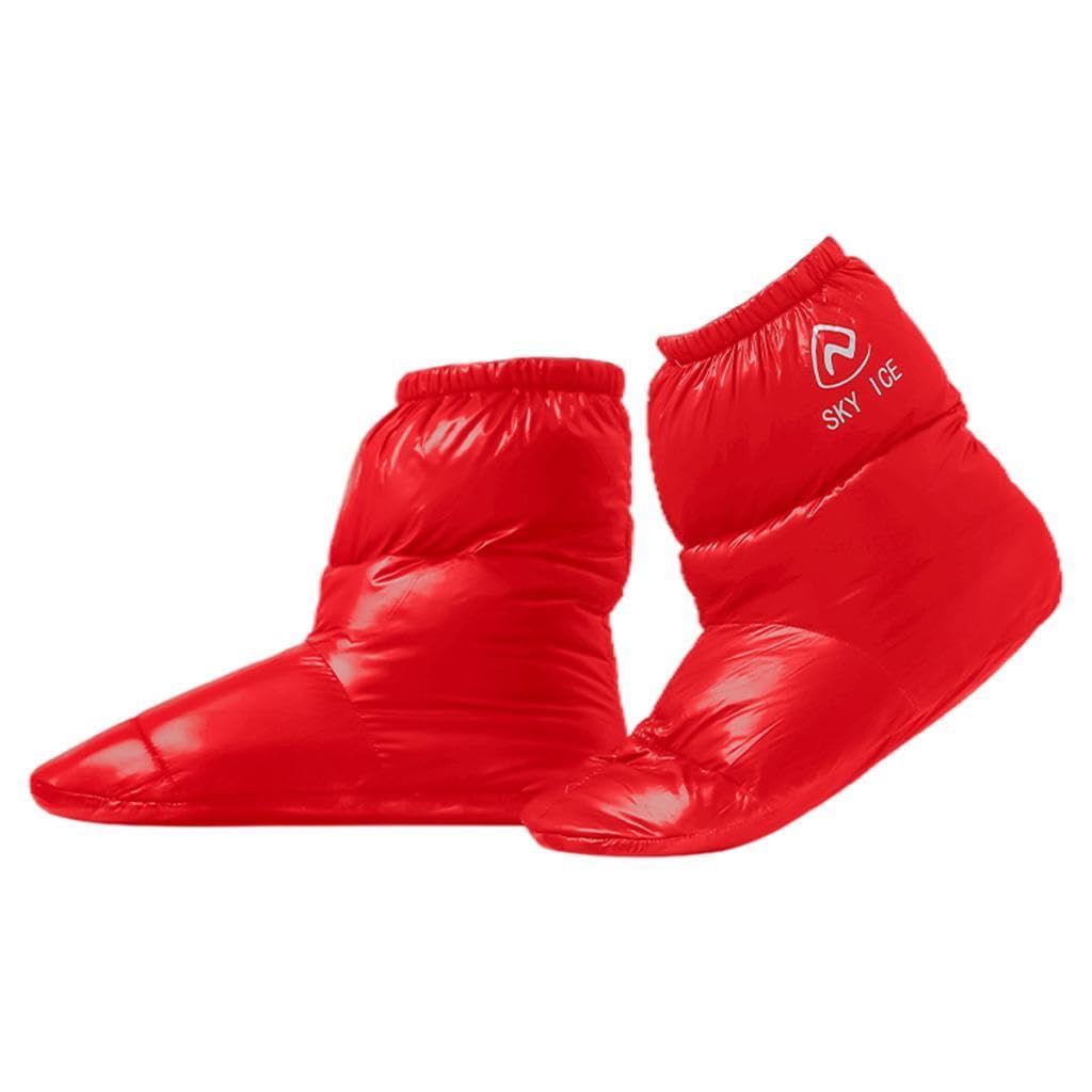 Wygodne i izolowane Outdoor Camping Duck Down Kapcie Skarpety Buty Botki Zimowe Wodoodporne Czerwone M