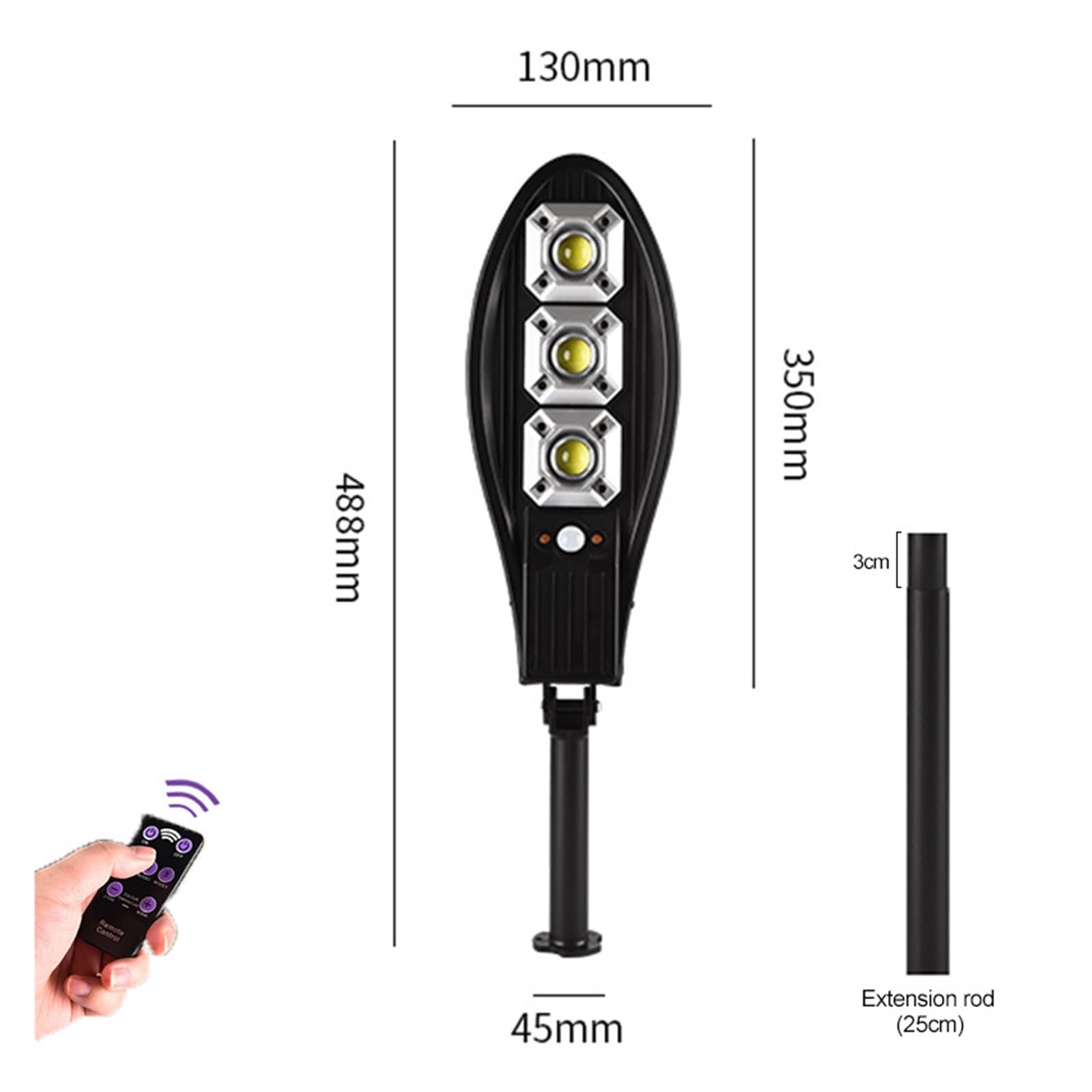 Naświetlacz LED Zewnętrzna Lampa Słoneczna Lampa Dziedzińca LED Zasilana Światłem Słonecznym Wodoodporna Lampa Uliczna Z Czujnikiem Ruchu PIR Do Oświetlenia Ogrodowego Oświetlenie krajobrazu RGB(5 Ext
