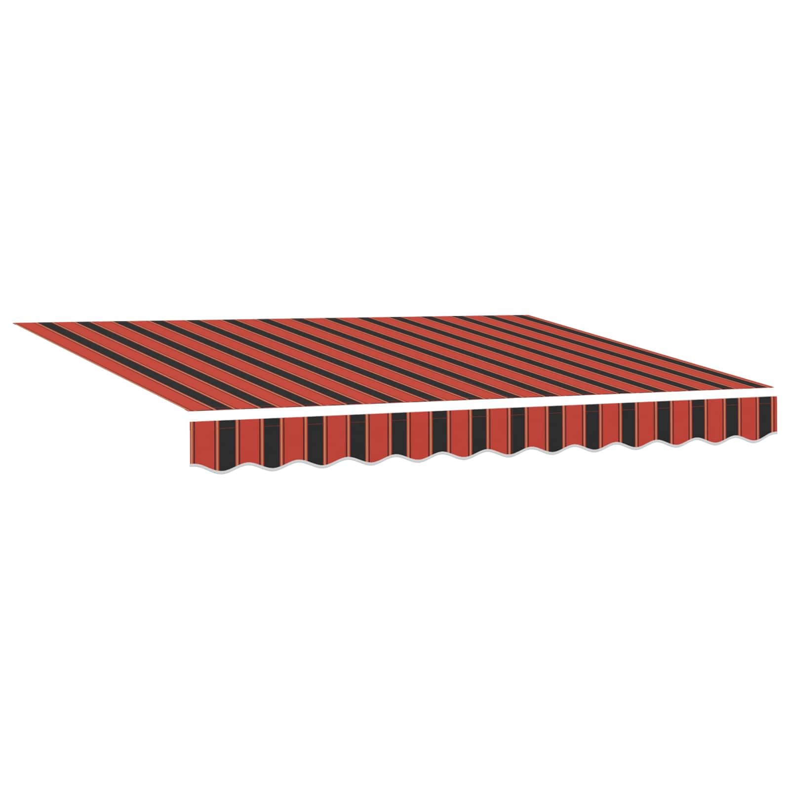 Auvent Store banne Rouge et Noir en Polyester 350 x 250 x 165 cm avec mécanisme Manuel pour terrasse Jardin pergola extérieur Protection Solaire et ombrage Polyvalent