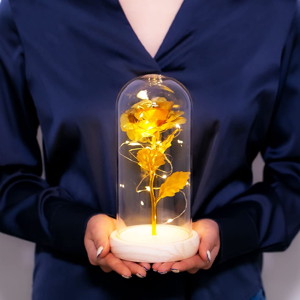 ゴールドローズ LEDライト付き 造花 電池式 金メッキローズ Amazon｜バラ 造花 Lechin 24Kゴールドローズ 枯れない花 金メッキ