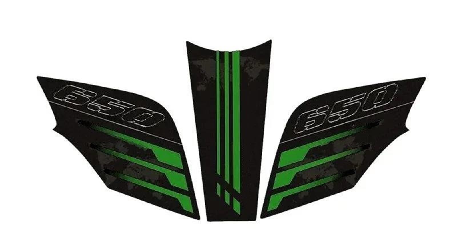 Motorcycle Tank Pad Protector Leather Sticker Decals Accessories for VSTROM 650 650XT DL650(Green)