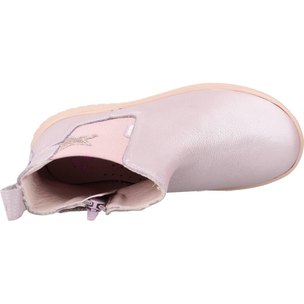 Pablosky Botas de Niña rosas de Piel con Cremallera