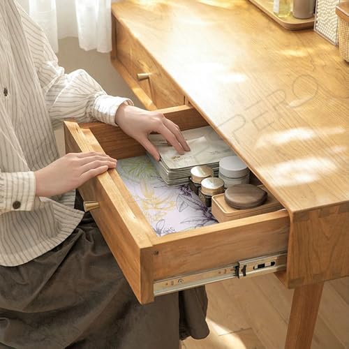 Image of ESPERO Fridge Mats, Kitchen Mat EVA Food Grade Multipurpose Washable Anti Slip Mat /Sheet for Fridge, Shelf Liners for Kitchen Shelves, Table, Kitchen Drawer mat - 300 x 45 cm (Big Flower White)