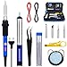 Zestaw do lutowania 60W lutowania kolba z regulacją temperatury 220-480℃ Zestaw Lutownicy Elektryczna, cyna do lutowania 5 końcówek lutowniczych, pompa rozlutowująca, Stojak do Lutownicy