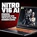 Acer Nitro V16 AI ANV16-42 Gaming Laptop - AMD Ryzen AI 7 350, 16GB, 1TB SSD, NVIDIA GeForce RTX 5070, 16" WUXGA 180Hz, Windows 11, Black