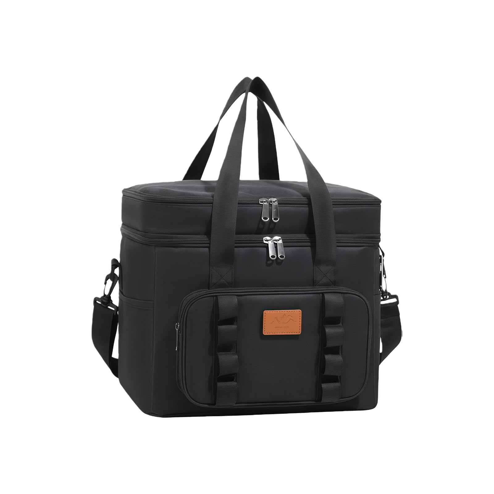 Jazuaiao Black Insulated Outdoor Coolers Bag With Reinforced Oxfords Cold Retention Technology Large Capacity Picnics Essential Outdoor Picnics Bag Insulated Grocery For