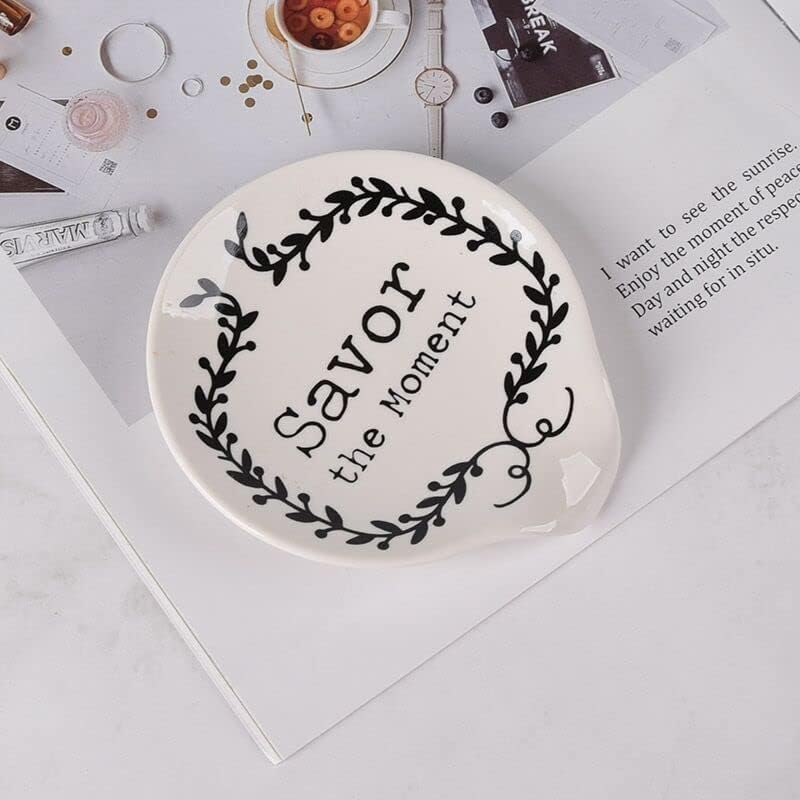 Pack of 3 Coffee Spoon Rest, Mini Coffee Spoon Holder Rests for Coffee Station Decor, Small Teaspoon Rest, Porcelain Spoon Holder for Coffee Bar Accessories